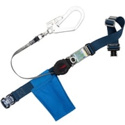 TSUYORON 胴ベルト型墜落制止用器具(巻取タイプ)ロック機構付き ワン・ハンドリトライト 紺 Mサイズ 幅50MM×長さ1200MM ワンタッチバックル仕様 TB-ORL-OT593SV-BL2-M-JAN-BP