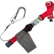 TSUYORON 胴ベルト型墜落制止用器具(巻取タイプ)ロック機構付き ワン・ハンドリトライト 赤 Mサイズ 幅50MM×長さ1200MM ワンタッチバックル仕様 TB-ORL-OT593SV-R-M-JAN-BP