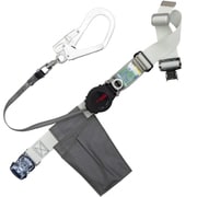 TSUYORON 胴ベルト型墜落制止用器具(巻取タイプ)ロック機構付き ワン・ハンドリトライト 白 Sサイズ 幅50MM×長さ1100MM ワンタッチバックル仕様 TB-ORL-OT593SV-W-S-JAN-BP