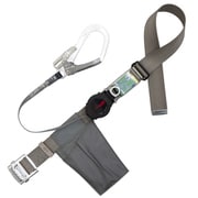 TSUYORON 胴ベルト型墜落制止用器具(巻取タイプ)ロック機構付き ワン・ハンドリトラ シルバー Mサイズ 幅50MM×長さ1200MM TB-ORN-599-SL1-M-JAN-BP