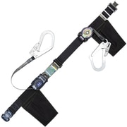 TSUYORON 胴ベルト型墜落制止用器具（巻取タイプ）補助ロープ2丁掛け仕様 ロック機構なしリトラ+巻取式補助ロープ 黒 幅50MM×長さ1200MM ワンタッチバックル仕様 TBRL2OT593SRBTBLKMJANBP