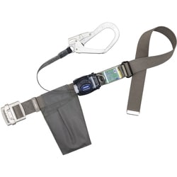 TSUYORON 胴ベルト型墜落制止用器具（巻取タイプ）ロック機構なし リトライト シルバー Mサイズ 幅50MM×長さ1200MM TB-RL-593-SL1-M-JAN-BP