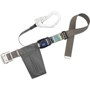 TSUYORON 胴ベルト型墜落制止用器具(巻取タイプ)ロック機構なし リトライト シルバー Mサイズ 幅50MM×長さ1200MM TB-RL-593-SL1-M-JAN-BP
