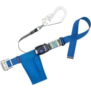 TSUYORON 胴ベルト型墜落制止用器具(巻取タイプ)ロック機構なし リトライト 青 Mサイズ 幅50MM×長さ1200MM TB-RL-593SV-BL4-M-JAN-BP