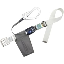 TSUYORON 胴ベルト型墜落制止用器具（巻取タイプ）ロック機構なし リトライト 白 Mサイズ 幅50MM×長さ1200MM TB-RL-593-W-M-JAN-BP