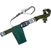 TSUYORON 胴ベルト型墜落制止用器具(巻取タイプ)ロック機構なし リトライト 深緑 Lサイズ 幅50MM×長さ1400MM ワンタッチバックル仕様 TB-RL-OT593K-OD-L-JAN-BP