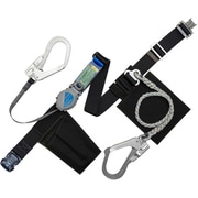 TSUYORON 胴ベルト型墜落制止用器具(巻取タイプ)補助ロープ2丁掛け仕様 ロック機構付き2WAYリトラ・ロープ 黒 LLサイズ 幅50MM×長さ1600MM 130KG対応型 TBTRL2OT593SBLKLL(130KG)JANBP