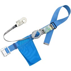 TSUYORON 胴ベルト型墜落制止用器具（巻取タイプ）ロック機構付き 2WAYリトラ 青 Mサイズ 幅50MM×長さ1200MM TB-TRN-551-BL4-M-JAN-BX