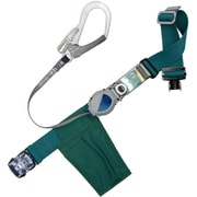 TSUYORON 胴ベルト型墜落制止用器具(巻取タイプ)ロック機構付き 2WAYリトラ 青緑 Mサイズ 幅50MM×長さ1200MM ワンタッチバックル仕様 TB-TRN-OT599-BG-M-BP