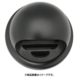 ミズカミ ガラリ ワールドステンレス丸型フード付ガラリ ブラック 100 WFG-100BK