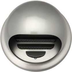 ミズカミ ガラリ ワールドステンレス丸型フード付ガラリ メタリックグレー 100 WFG-100MG