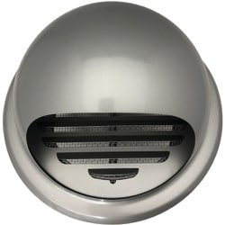 ミズカミ ガラリ ワールドステンレス丸型フード付ガラリ 防火ダンパー付き メタリックグレー 150 WFGDT-150MG