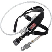 TSUYORON ワークポジショニング用器具 柱上安全帯 TD-27H 黒 Lサイズ ロープ上側通過タイプ 尻掛けベルト付き WP-TD-27RH-BLK-L-JAN-BX