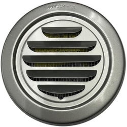 ミズカミ ガラリ ワールドステンレス丸型ガラリ ステンレスアミ付（10メッシュ）外羽根型 WRG-75MG