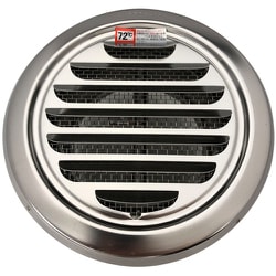 ミズカミ ガラリ ワールドステンレス丸型ガラリ ステンレスアミ付（10メッシュ）外羽根型 WRGDT-100P