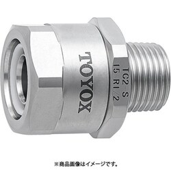 TOYOX ホース継手（ステンレス製） トヨコネクタライト TC2-S型 TC2-S15-R1/2