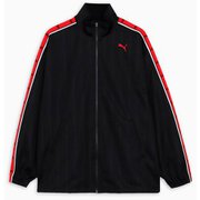 トレーニングシャドウストライプニットジャケット メンズ フィットネス ジャケット PUMA Black-For All Time Red(01) Mサイズ 527754