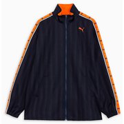 トレーニングシャドウストライプニットジャケット メンズ フィットネス ジャケット New Navy-Rickie Orange(61) Lサイズ 527754