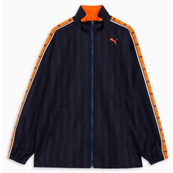 トレーニングシャドウストライプニットジャケット メンズ フィットネス ジャケット New Navy-Rickie Orange（61） Mサイズ 527754