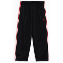 トレーニングシャドウストライプニットパンツ メンズ フィットネス ロングパンツ PUMA Black-For All Time Red（01） Lサイズ 527755