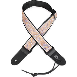 ウクレレストラップ Jacquard Ukulele Strap ペイズリー柄 Gray/Orange 15UKE05 Jacquard Paisley