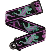 ギターストラップ ストラップロック構造搭載 Vingate Strap Collection Green/Purple Lizards 50BALPW01 AL Lizards Gr/Purple