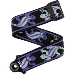 ギターストラップ ストラップロック構造搭載 Vingate Strap Collection Teal Lizards 50BALPW02 AL Lizards Gr/Blue