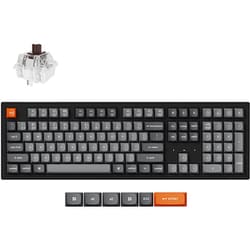 K10 Max QMK ワイヤレスカスタム・メカニカルキーボード - WHITE LED - US配列（テンキー付 / フルサイズ） / Super スイッチ（ホットスワップ）茶軸 / PBTダブルショットキーキャップ K10M-G3-US