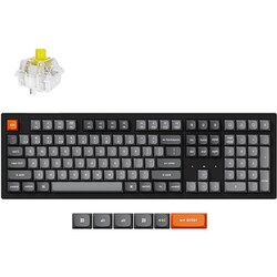 K10 Max QMK ワイヤレスカスタム・メカニカルキーボード - WHITE LED - US配列（テンキー付 / フルサイズ） / Super スイッチ（ホットスワップ）バナナ軸 / PBTダブルショットキーキャップ K10M-G4-US