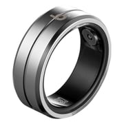 スマートリング b.ring(ブリング) 9 size(19mm) ステンレススチール 充電式 IP68 健康・睡眠管理 Stainless steel Silver B093SSVRNG