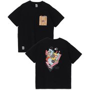 チャムリーズマーケットポケットTシャツ メンズ カットソー Black(K001) XLサイズ CH01-2517
