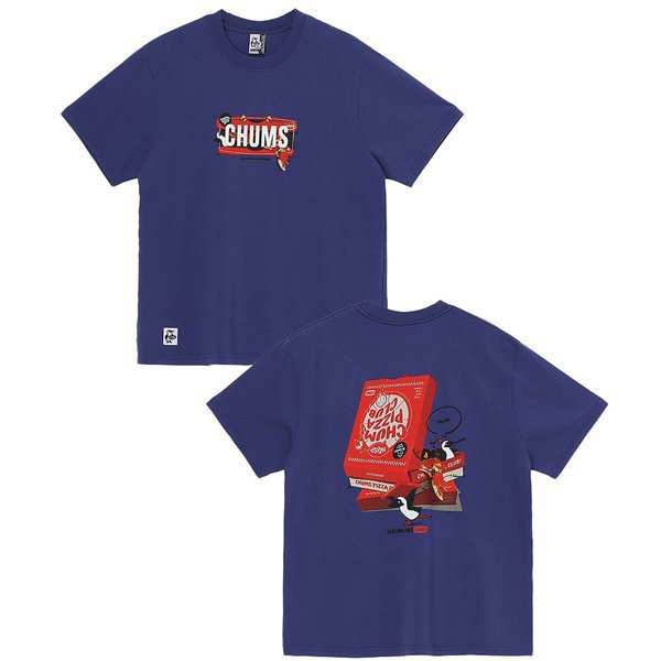 ピザボックスTシャツ メンズ カットソー Purple（P001） Lサイズ CH01-2518