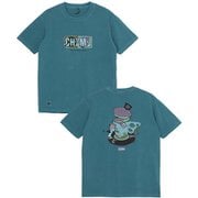 チャムスレコード&ドーナツTシャツ メンズ カットソー Teal Green(T041) XLサイズ CH01-2530