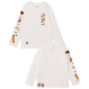 キッズファストフードロングスリーブTシャツ キッズ トップス 長袖 White(W001) Mサイズ CH21-1365