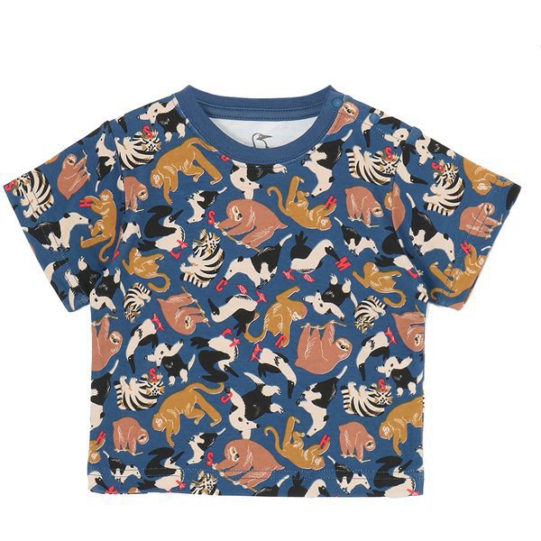 ベビーパターンドTシャツ キッズ トップス 半袖 Animals（Z354） 80サイズ CH21-1377