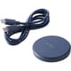 ワイヤレス充電器 Qi認証 12W/10W/7.5W/5W 卓上充電器 USB Type-C to Type-Cケーブル（1m）付属 ネイビー W-QA28NV