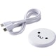 ワイヤレス充電器 Qi認証 12W/10W/7.5W/5W 卓上充電器 USB Type-C to Type-Cケーブル（1m）付属 しろちゃん（ホワイト×ブラック） W-QA28WF