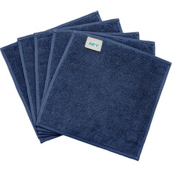 ハンドタオル 5枚セット ネイビー 25×25×5P JABM1AL2B05
