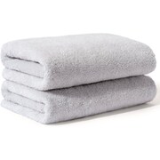 極細無撚糸フェイスタオル 4枚セット スリムバス SIZE シルバグレー 34×120×4P JABMFEG4W04