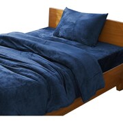 PNBA4D1L2S [フランネル寝具カバー3点セット シングル ネイビー 150×210、100×200＋30、45×65]