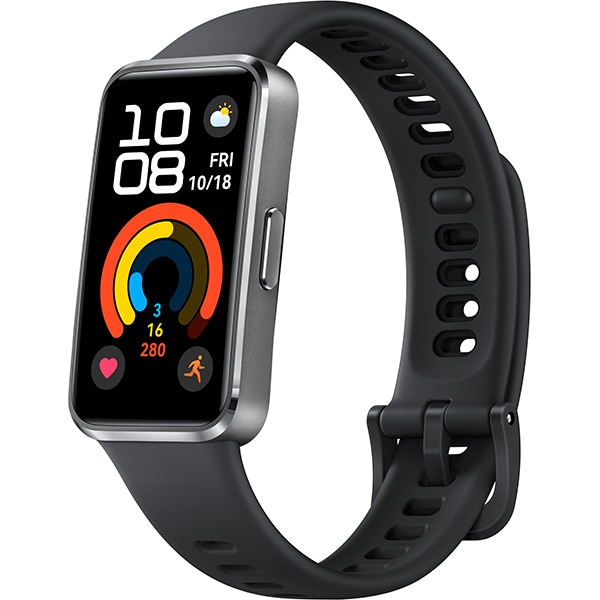 HUAWEI Band 10 Aluminum Ed/Matte Black 1.47インチAMOLED 情緒モニタリング 24時間健康管理 睡眠時の心拍変動（HRV）呼吸乱れ検知 急速充電 フルオロエラストマー 快適着用 最大14日間稼働 アルミニウムケース iOS/Android対応 マットブラック スマートウォッチ 55020ELG