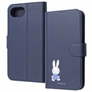 IJ-BP50ELC1DN/MF69 [iPhone 16e用 ケース 手帳型 ミッフィー/衝撃吸収 マグネットベルト シンプル 手帳型レザーケース/ミッフィー_てくてく]