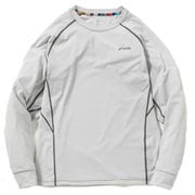 クルーネック長袖Tシャツ メンズ カットソー GRAY Lサイズ POM25LS10