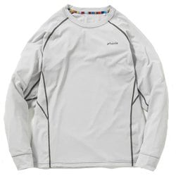 クルーネック長袖Tシャツ メンズ カットソー GRAY XLサイズ POM25LS10