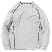 クルーネック長袖Tシャツ メンズ カットソー GRAY XLサイズ POM25LS10