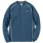クルーネック長袖Tシャツ メンズ カットソー BLUE GREEN Sサイズ POM25LS10