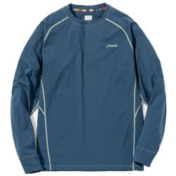 クルーネック長袖Tシャツ メンズ カットソー BLUE GREEN Lサイズ POM25LS10