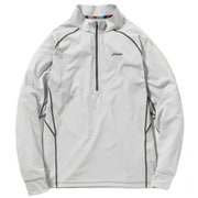 ハーフジップ長袖Tシャツ メンズ カットソー GRAY Sサイズ POM25LS11