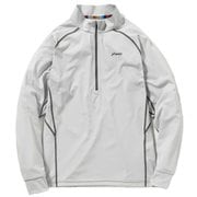 ハーフジップ長袖Tシャツ メンズ カットソー GRAY Lサイズ POM25LS11
