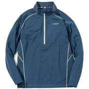 ハーフジップ長袖Tシャツ メンズ カットソー BLUE GREEN Mサイズ POM25LS11